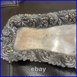 Gorgeous Victorian NY Sterling Silver pen Tray c. 1870