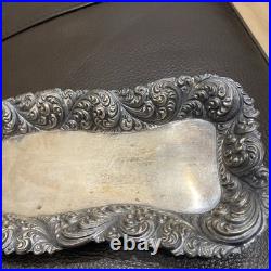 Gorgeous Victorian NY Sterling Silver pen Tray c. 1870