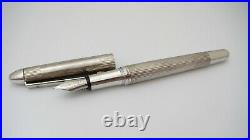 Gorgeous Waldman Fountain Pen, Sterling Silver, Firm Medium Nib, Germany