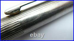 Gorgeous Waldman Fountain Pen, Sterling Silver, Firm Medium Nib, Germany