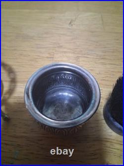 Gorham Sterling Silver Ink Pen Wipe On Triple Footed Lion Head Brass Pedestal