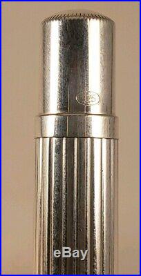 Graf von Faber Castell Solid Sterling Silver Fountain Pen Medium 18K Nib withBox