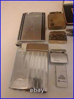 Group Of Rare Lighters/ & Sterling Pens/old Chinese Pipe