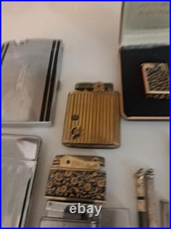 Group Of Rare Lighters/ & Sterling Pens/old Chinese Pipe