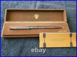 Gucci Solid Silver Pen New In Case Never Used