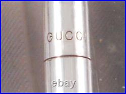 Gucci Vintage Basket weave Slim Sterling Silver and Gold Ball Pen