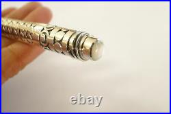 Handmade Mother of Pearl 925 Sterling Silver Ballpoint Writing Pen