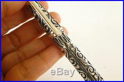Handmade White Mabe Pearl Oxidised 925 Sterling Silver Ballpoint Writing Pen
