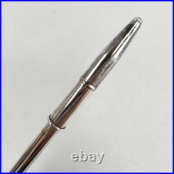 Hermes Silver Ballpoint Pen With Chain Sterling