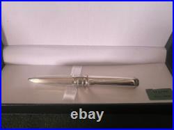 Infused Silver 925 Solid Ballpoint Pen Mini With Stylized Clip