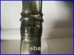 Infused Silver 925 Solid Ballpoint Pen Mini With Stylized Clip