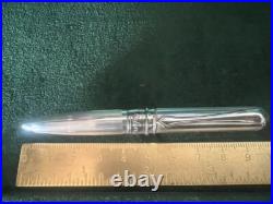 Infused Silver 925 Solid Ballpoint Pen Mini With Stylized Clip
