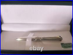 Infused Silver 925 Solid Ballpoint Pen Mini With Stylized Clip