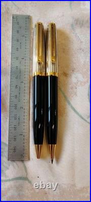 Inoxcrom Sirocco 925 Sterling Silver Cap, Black Resin Barrel Ball Pen, 0.5 Pencil