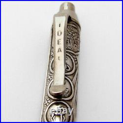 Israeli Scenic Ballpoint Pen Ideal Sterling Silver 1960