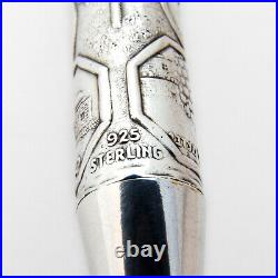 Israeli Scenic Ballpoint Pen Ideal Sterling Silver 1960