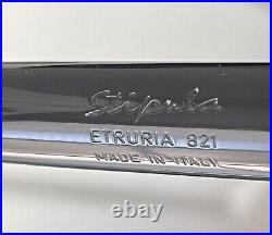 Italian Stipula Etruria Magnifica Ballpoint Pen Black Resin Sterling Silver Trim