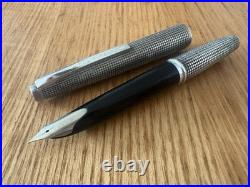 JAPAN PILOT Sterling Silver 1975 vintage 18K nib size F fountain pen
