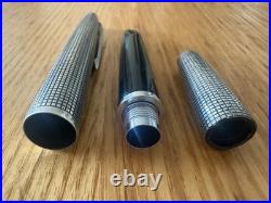 JAPAN PILOT Sterling Silver 1975 vintage 18K nib size F fountain pen