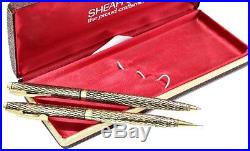 Jcr m SHEAFFER IMPERIAL VINTAGE STERLING SILVER BALLPOINT AND PENCIL ON BOX