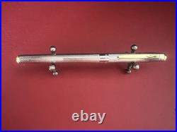 Jhon Sterling Silver 925 Guilloché Fountain Pen Gold Vintage