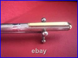 Jhon Sterling Silver 925 Guilloché Fountain Pen Gold Vintage