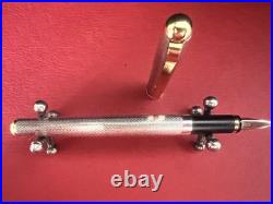 Jhon Sterling Silver 925 Guilloché Fountain Pen Gold Vintage