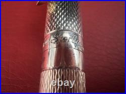 Jhon Sterling Silver 925 Guilloché Fountain Pen Gold Vintage