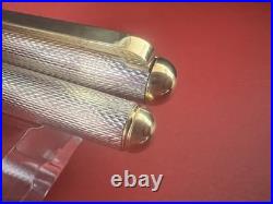 Jhon Sterling Silver 925 Guilloché Fountain Pen Gold Vintage