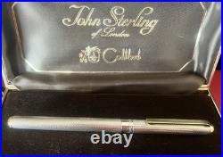Jhon Sterling Silver 925 Guilloché Fountain Pen Gold Vintage