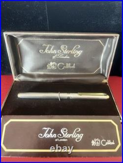 Jhon Sterling Silver 925 Guilloché Fountain Pen Gold Vintage