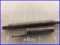 Judd's RARE Sterling Silver Swan Mabie Todd & Bard Fountain Pen Over Under Feed