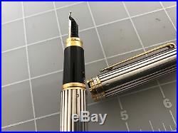 Judd's Very Nice Waterman Le man 100 Sterling Silver Fountain Pen with18kt. B Nib