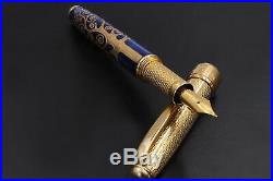 Klimt Tree of Life Fountain Pen Gold Silver Broad Nib Waterman Black Cartridge