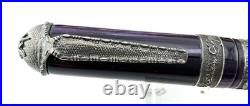 Krone Shakespeare Fountain Pen Sterling Silver Purple Celluloid LE388 18K M 1999