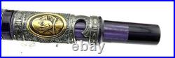 Krone Shakespeare Fountain Pen Sterling Silver Purple Celluloid LE388 18K M 1999