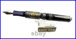 Krone Shakespeare Fountain Pen Sterling Silver Purple Celluloid LE388 18K M 1999