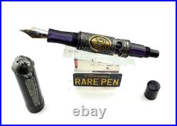 Krone Shakespeare Fountain Pen Sterling Silver Purple Celluloid LE388 18K M 1999