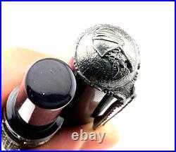 Krone Shakespeare Fountain Pen Sterling Silver Purple Celluloid LE388 18K M 1999