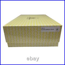 LE Visconti Ripple Black Sterling Silver Overlay Fountain Pen F 18K Nib with Box