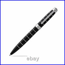 Laban Black and. 925 Sterling Silver Ballpoint Pen Horizontal LST-B9191-00