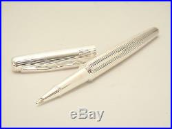 Laban Sterling Sterling Silver Roller ballpoint Pen with Velvet Pouch & 2x refill