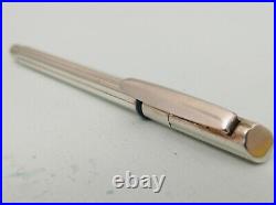 Lecce Pen Solid 925 Sterling Silver Ballpoint Pen Vtg 80s Excellent Very Rare
