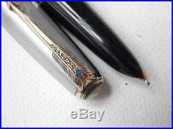 Lot #95s. Parker 51 Fountain Pen. Sterling Silver Cap, Works