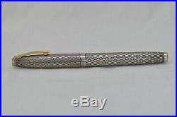 Lovely Vintage Sheaffer Imperial Fountain Pen Sterling Silver Pattern Working
