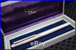 MINT Christian DIOR Solid Sterling Silver Roller Pen, Box, Hallmarked 925
