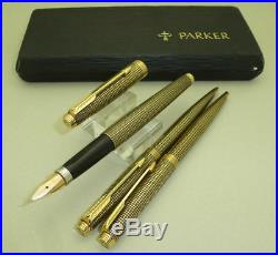 MINT Vermeil Sterling Silver Cisele Parker 75 Fountain Pen, Ballpoint, Pencil