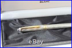 MONTBLANC 163 163SP Solitaire Pinstripe Sterling Silver Rollerball Pen Minty