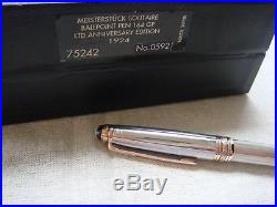 MONTBLANC 75th Anniversary Sterling Silver Rose Gold SOLITAIRE 164 BP