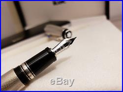 MONTBLANC BOHEME Bleu Sterling Silver 925 Retractable F 18K Nib Fountain Pen